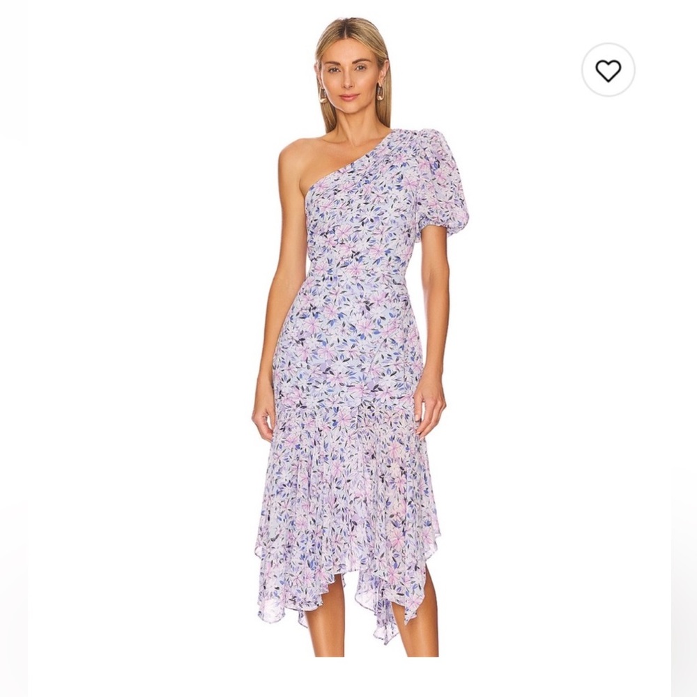 ASTR SANTORINI PINK / PURPLE Floral One Shoulder Dress SIZE SMALL WORN ONCE